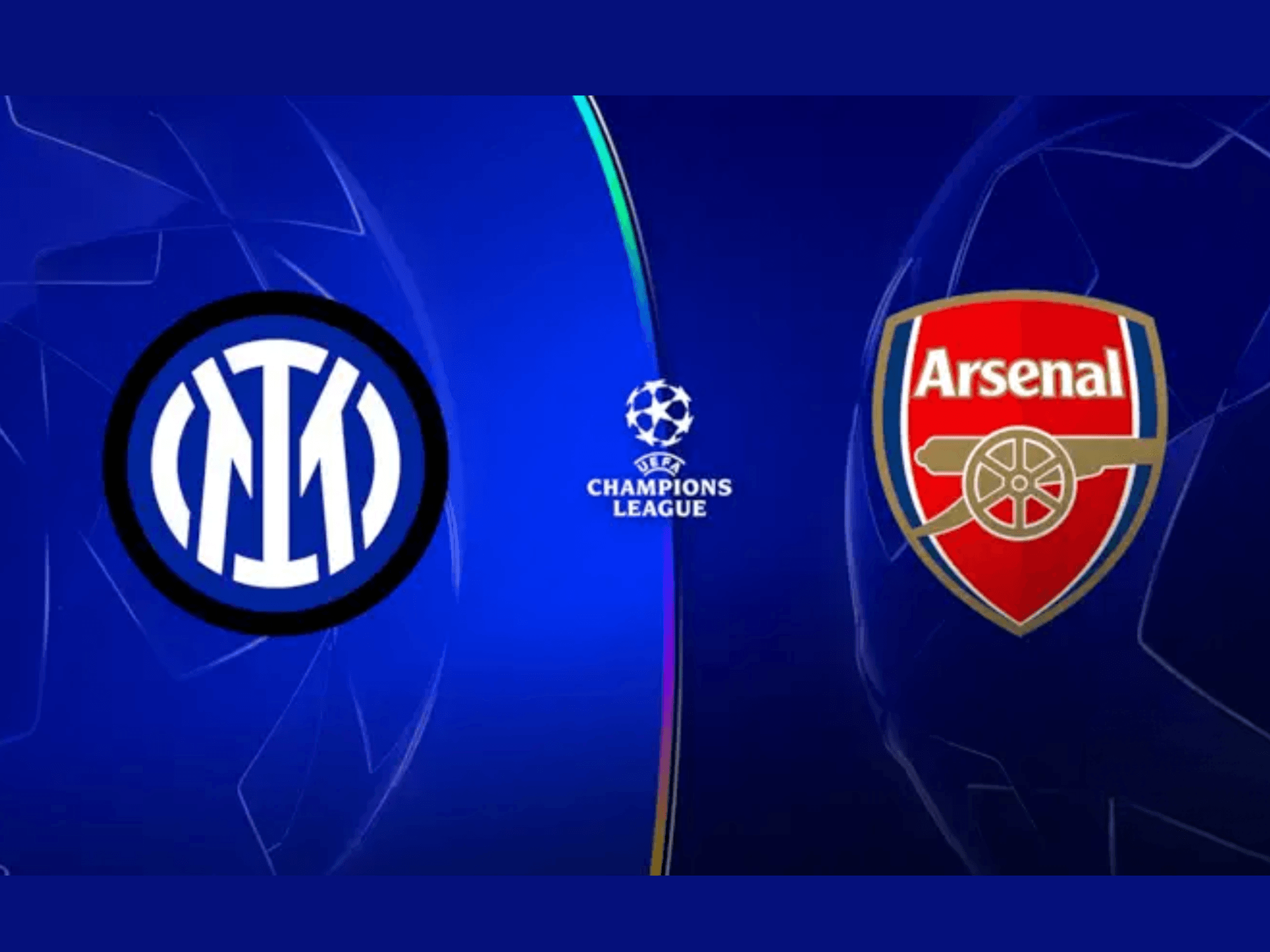 Inter vs Arsenal game logos