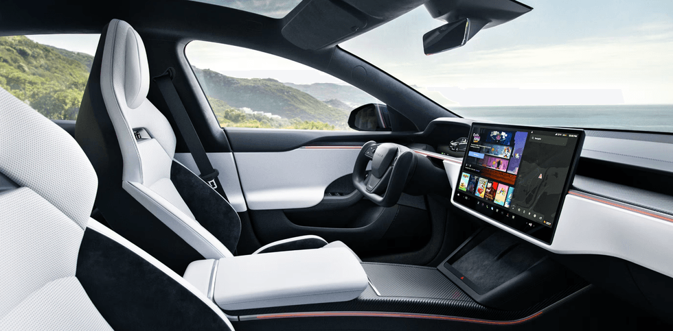 Interior of the Tesla Model S Plaid