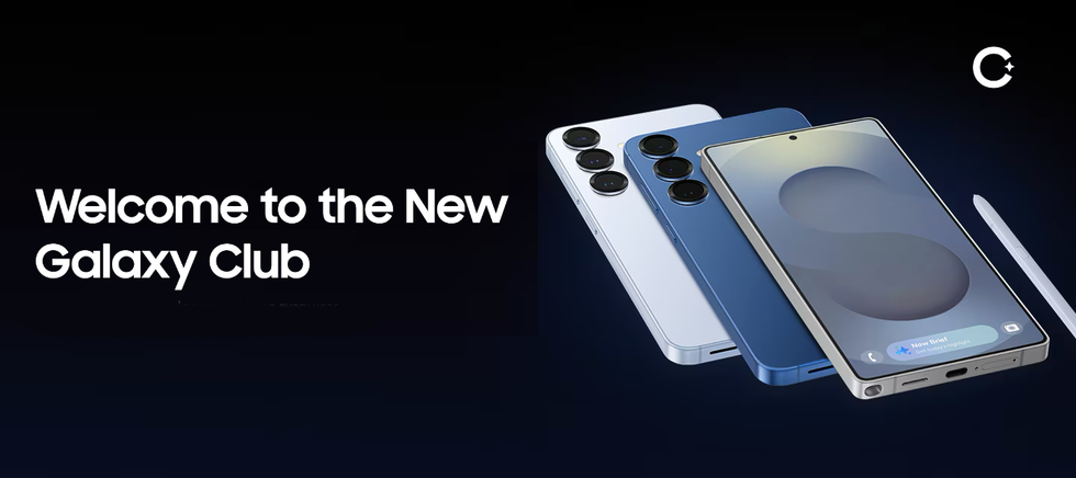 introduction screen showing off the Galaxy S25 Edge, Galaxy S25 Ultra and other devices eligible for the Galaxy Club