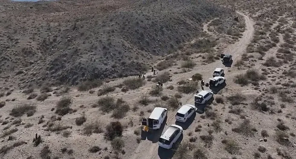 Investiagtors in the Nevada Desert