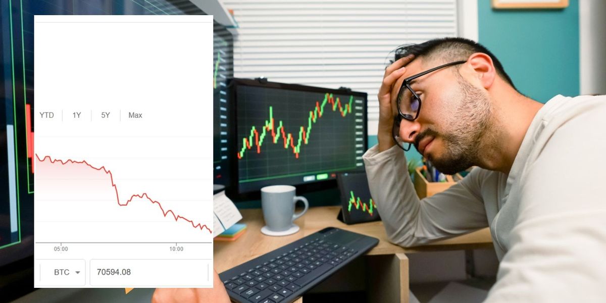 Bitcoin price drops below £69k as cryptocurrency investors face stock ...