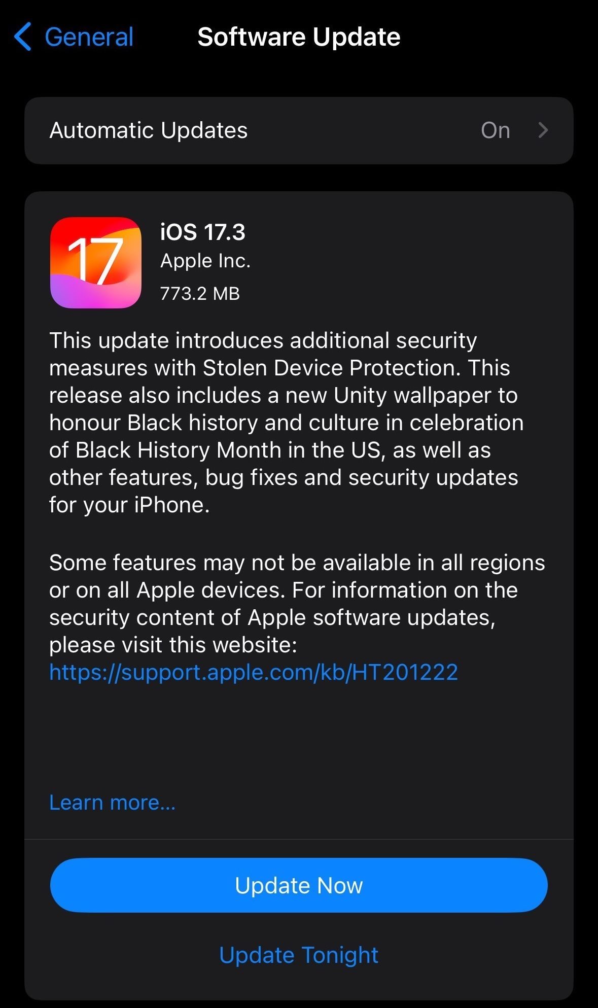ios 17.3 is now available to download in the settings app of your iphone and ipad