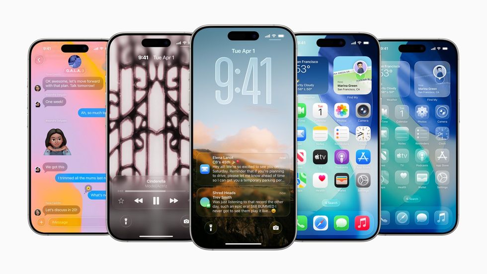 ios 26 pictured on iphone