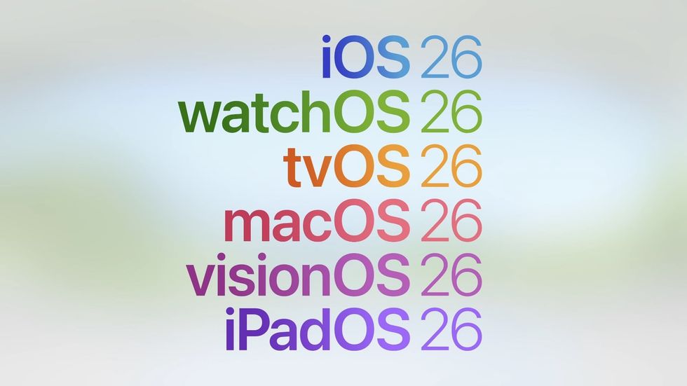 Anúncio do iOS 26 watchOS tvOS visionOS 26