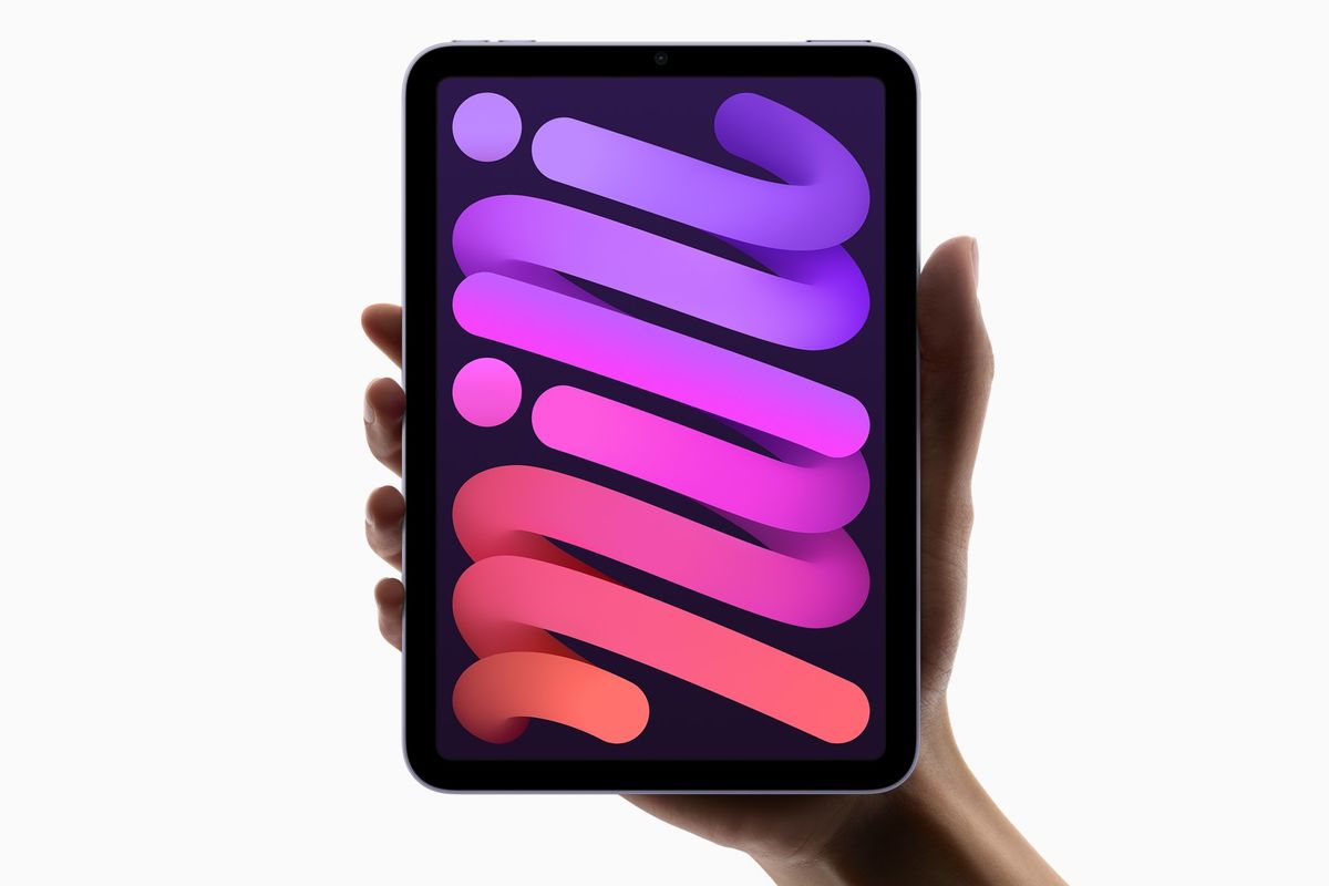 ipad mini pictured in someones hand