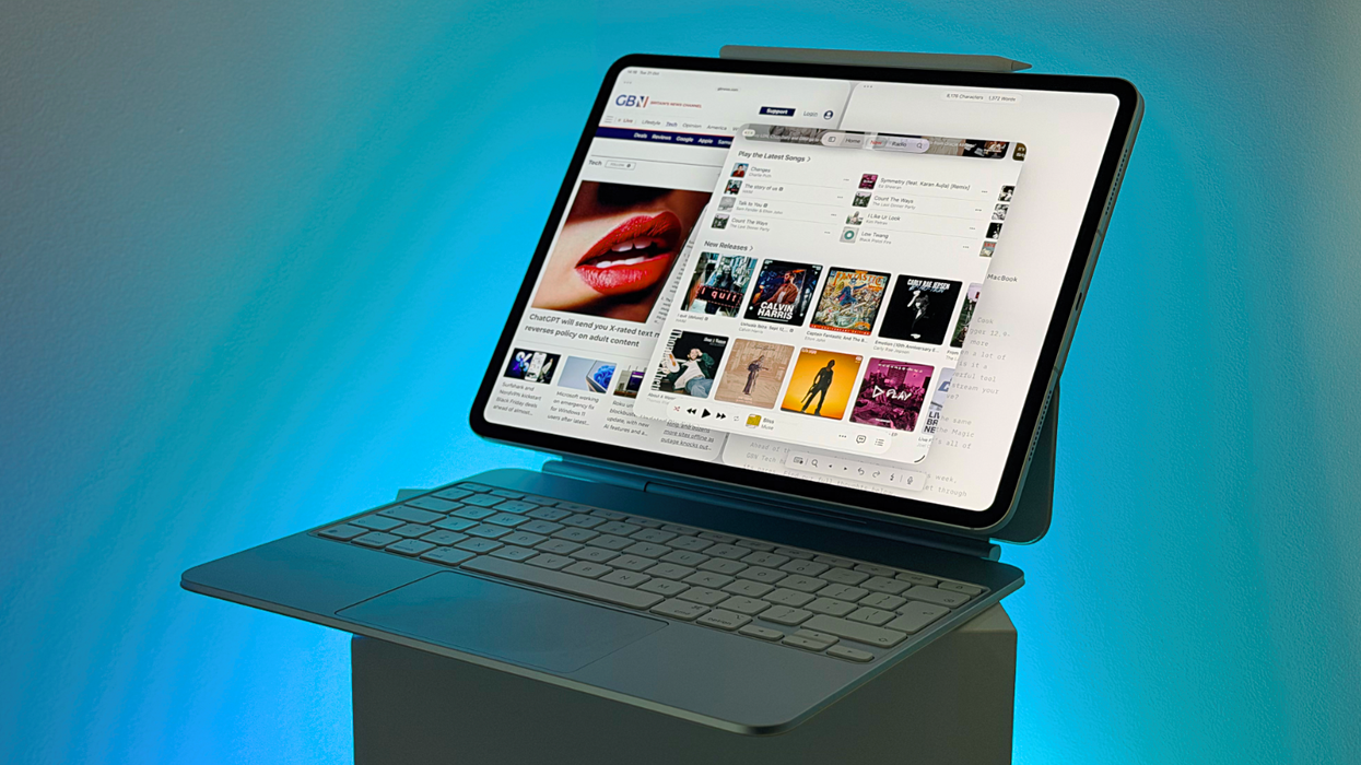 iPad Pro with the Magic Keyboard pictured together