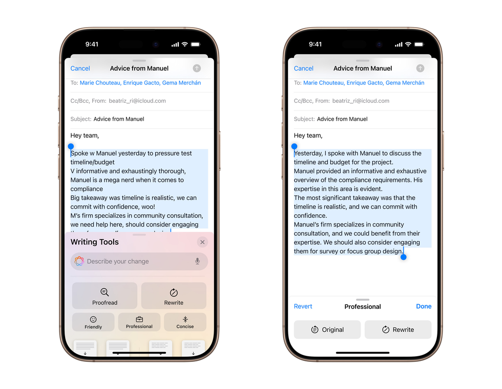 iphone 16 pro showing the latest apple intelligence features on-screen