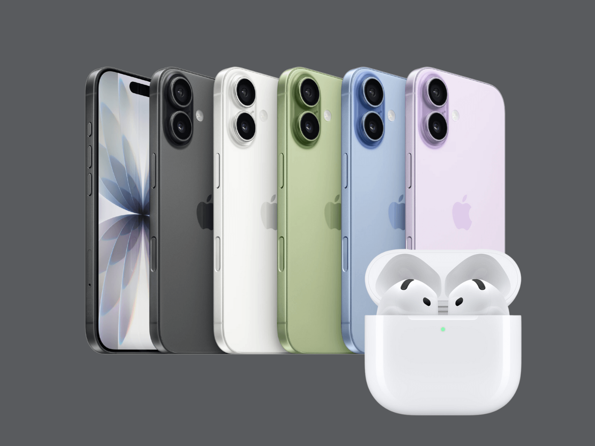 iPhone 17 in all colours and AirPods 4