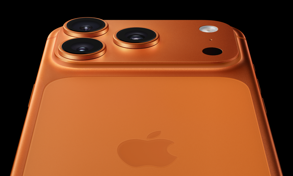 iPhone 17 Pro in cosmic orange