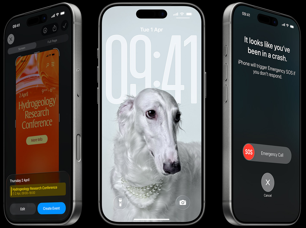 iPhone 17 Pro pictured from three different angles