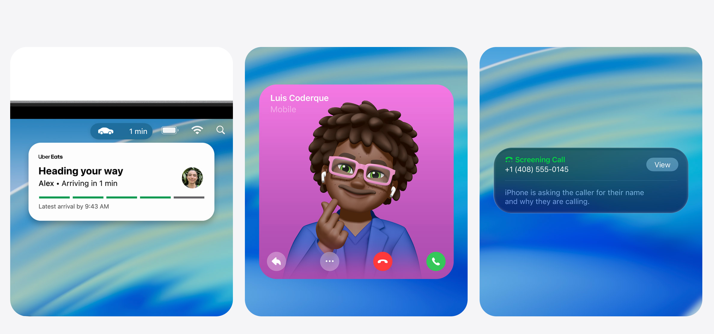 iPhone integration displayed across new macOS 26 update on Mac screen