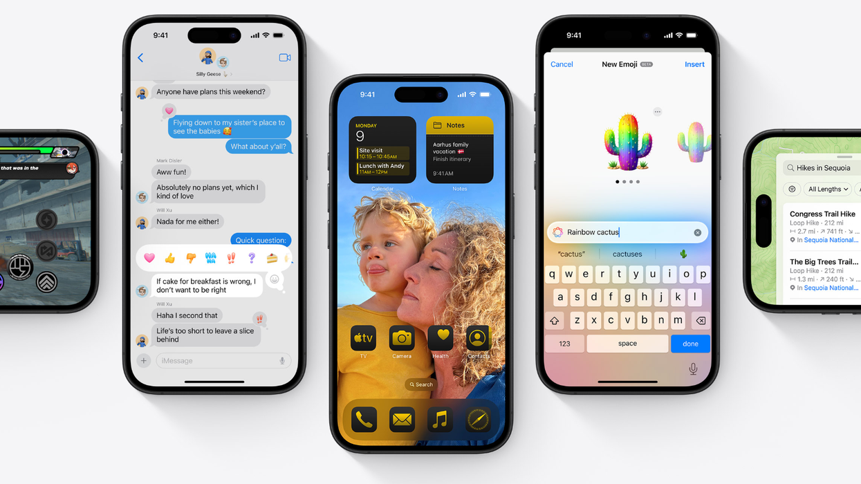 iPhone models with iOS 18 on-screen
