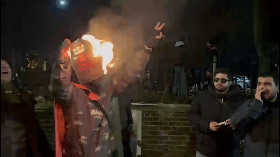 Iran democracy protesters clash with police outside London embassy