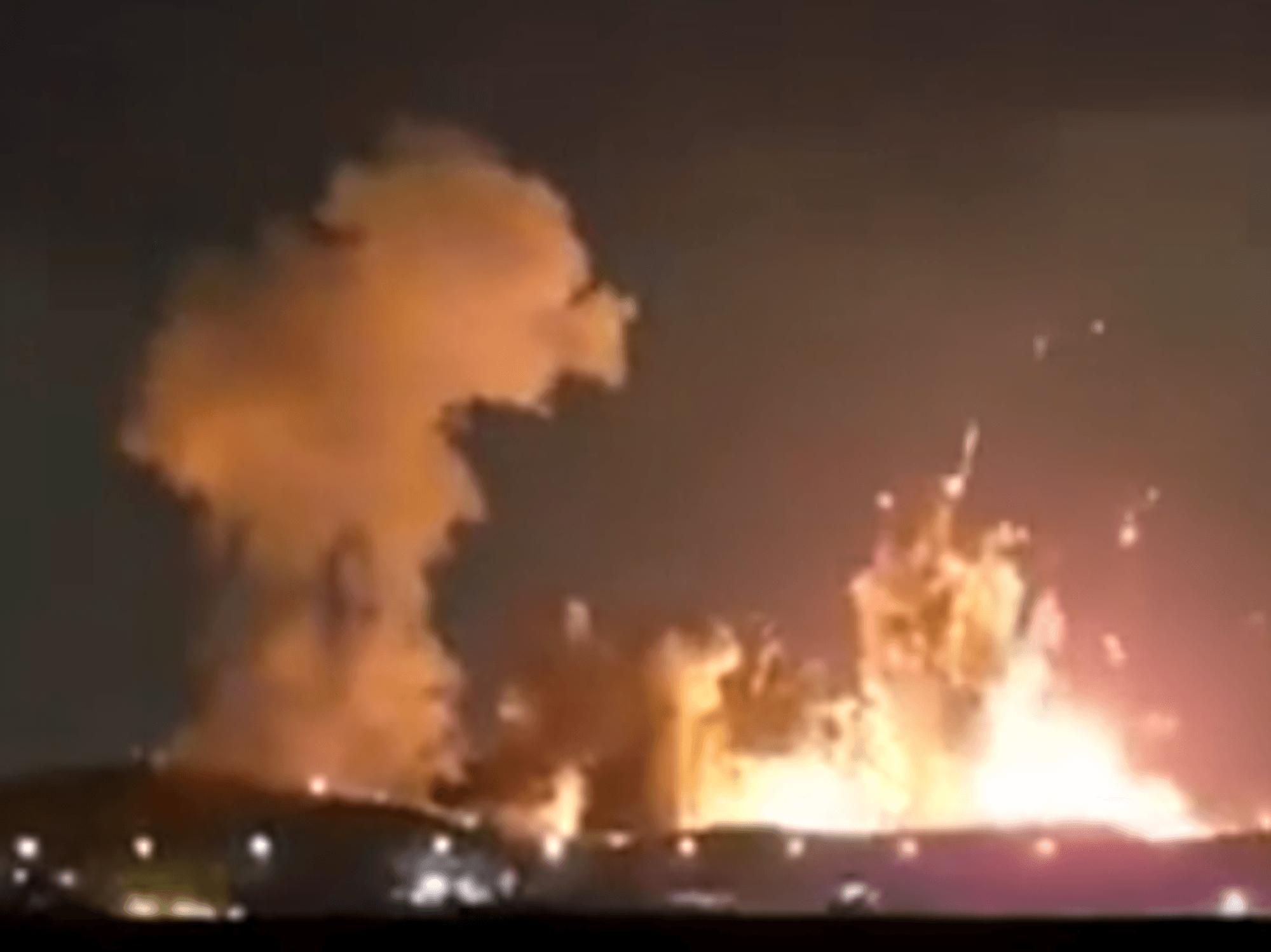 Iranian ammo depot erupts