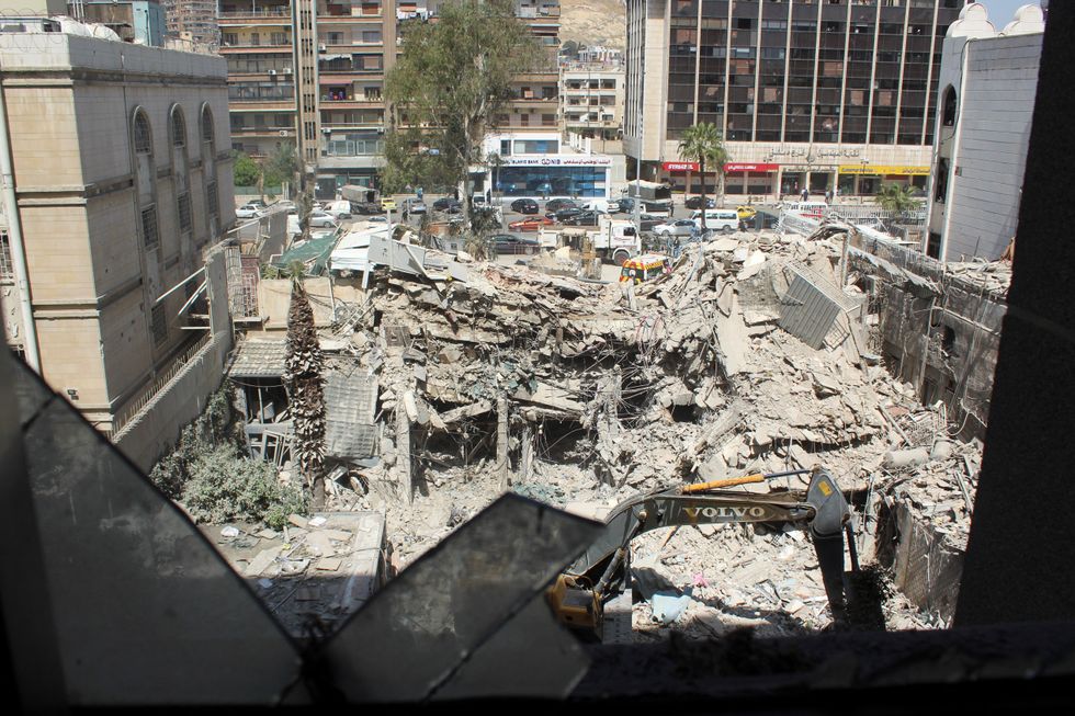 Iranian building rubble