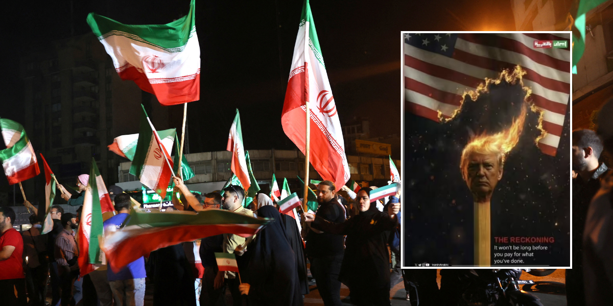 NextImg:Iranian media shares new image of Donald Trump on FIRE in ominous threat to US
