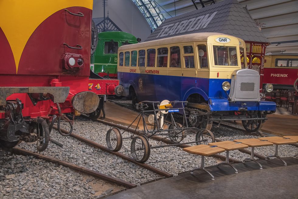 Ireland, County Down, Ulster Folk and Transport Museum, General view of the interior of the Transport section