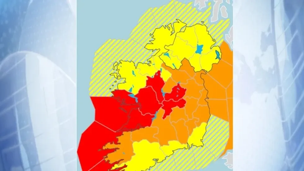 Ireland red warnings