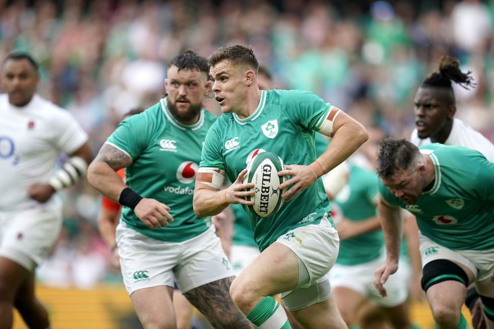 Ireland's Garry Ringrose in action during the Summer Nations Series match at the Aviva Stadium, Dublin.
