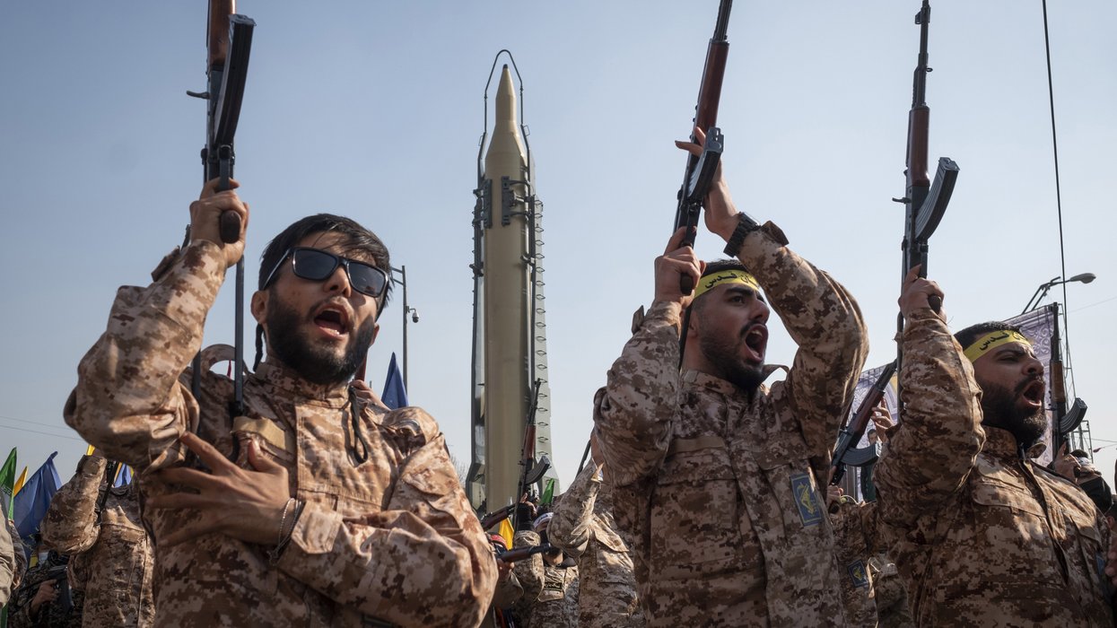 IRGC parade with ballistic missile