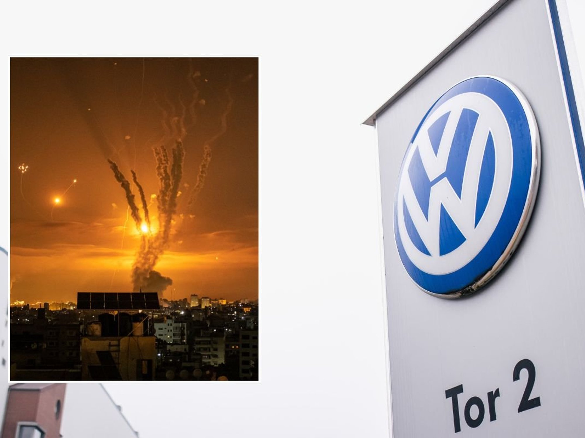 Iron Dome and a Volkswagen sign in Osnabrück