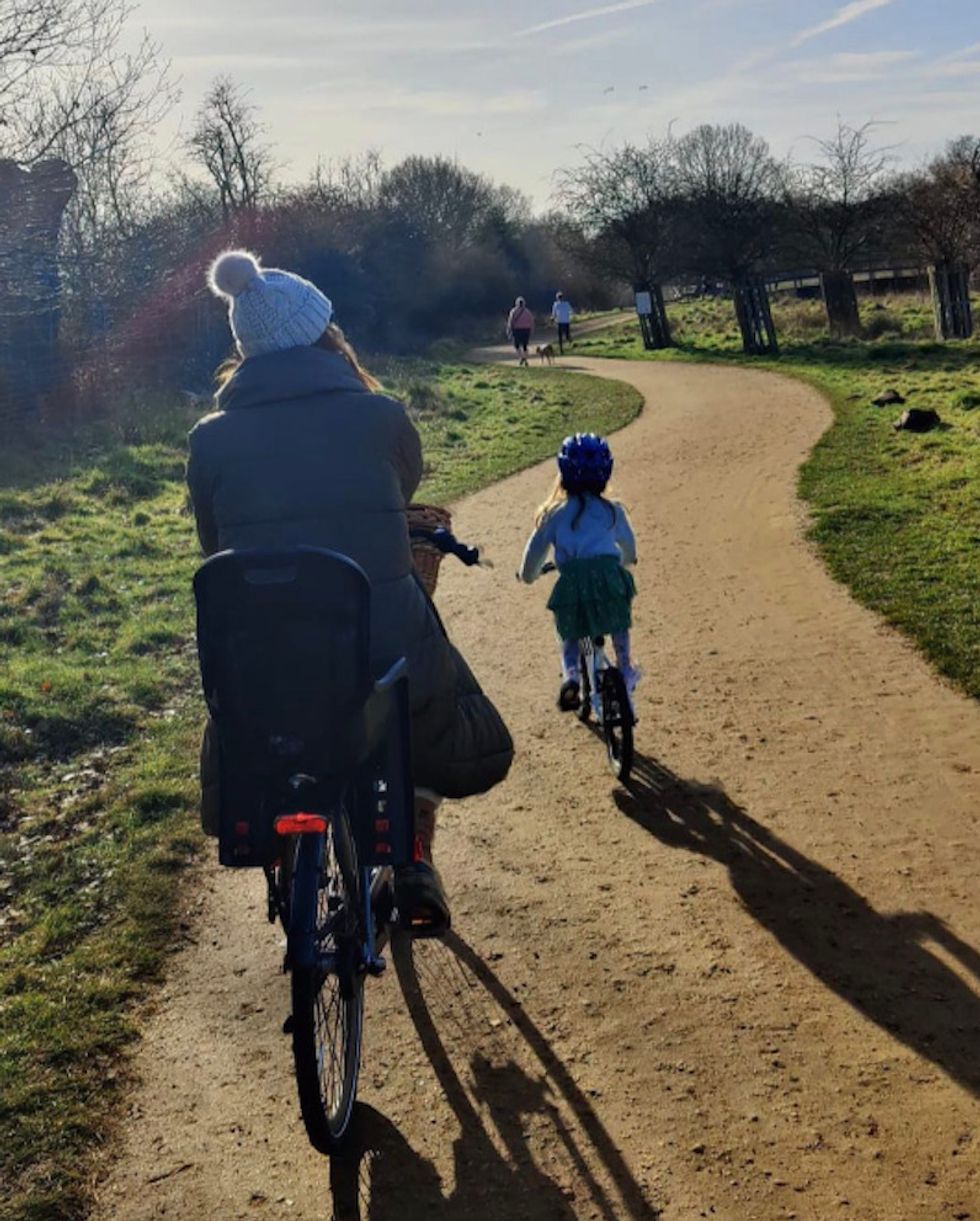 Isabel was out with Poppy and husband Liam when tragedy nearly struck