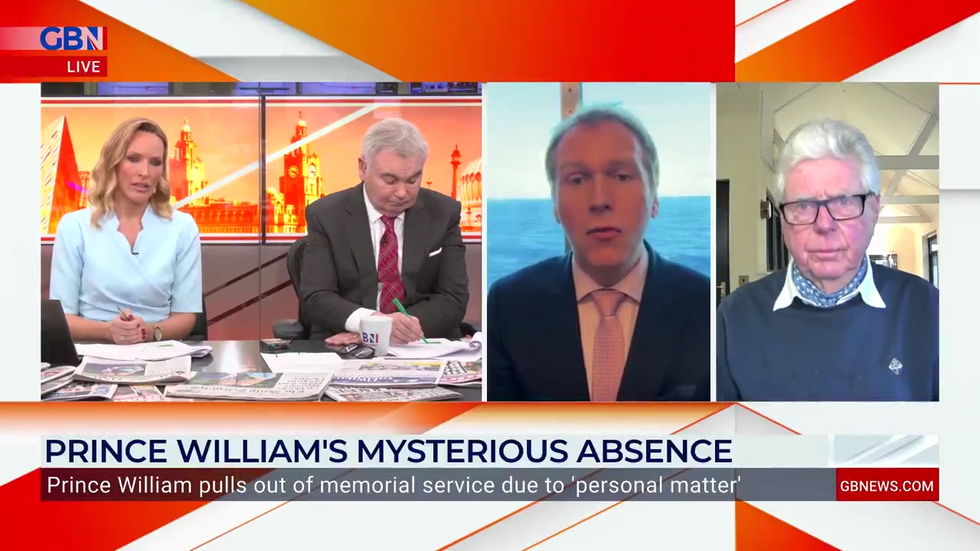 Isabel Webster, Eamonn Holmes and Michael Cole
