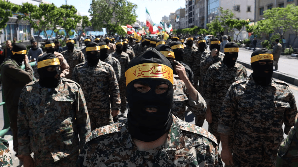 Islamic Revolutionary Guard Corps (IRGC) attend a march