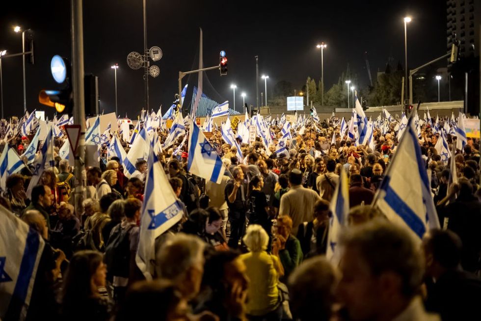 Israeli flags
