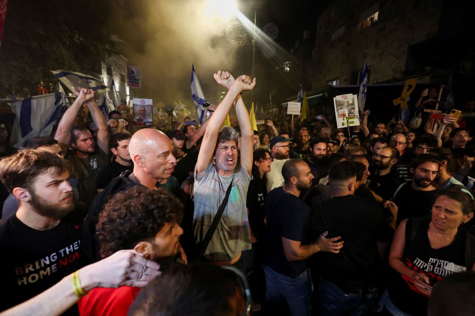 Israelis took to the streets on Sunday and Monday after six hostages were found dead in a tunnel in Gaza