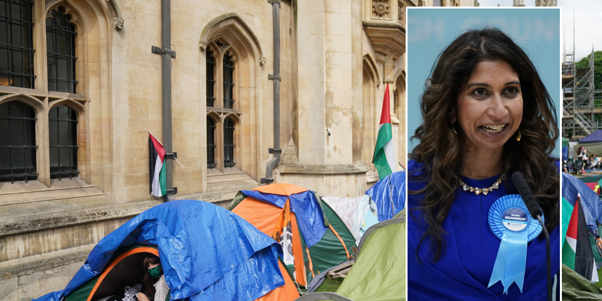 Suella Braverman’s Cambridge University speech cancelled after ‘militant’ pro-Palestine protesters posed security threat Suella Braverman’s Cambridge University speech cancelled after ‘militant’ pro-Palestine protesters posed security threat