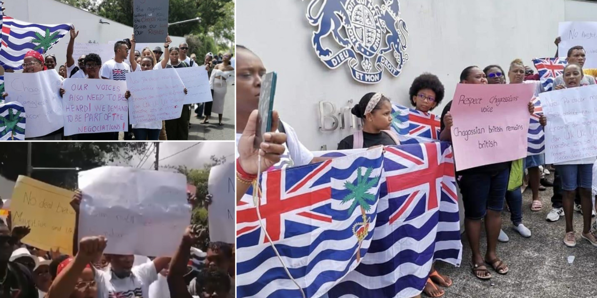 NextImg:Chagos Island residents protest outside British Embassy in Mauritius to express fury at Labour