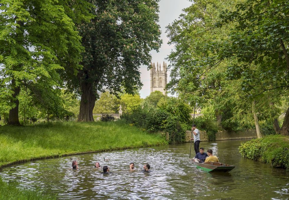 It is tradition for students to jump into the river