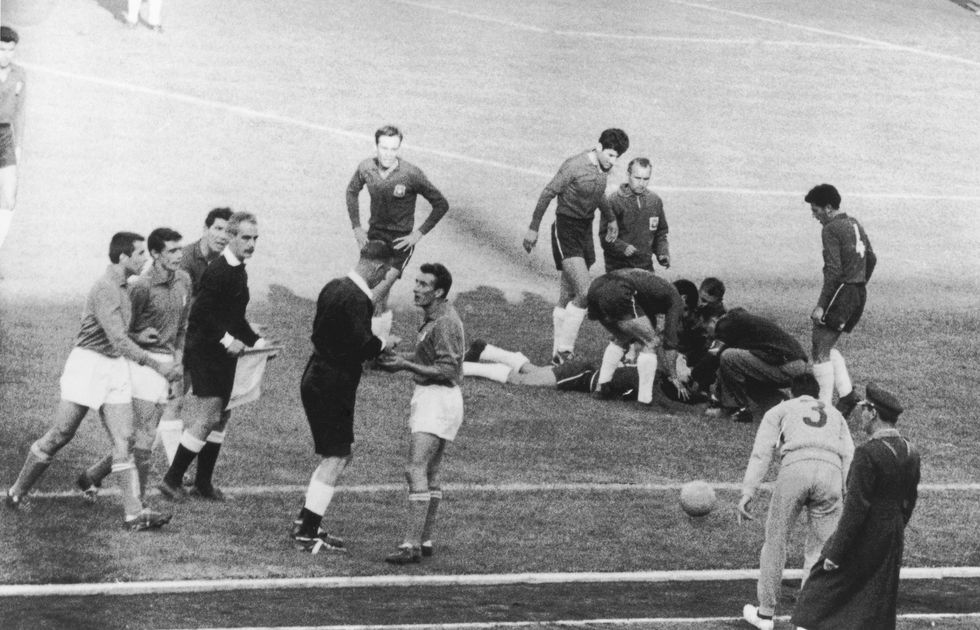 It took just 12 seconds before the first foul in a match later billed 'The Battle of Santiago'