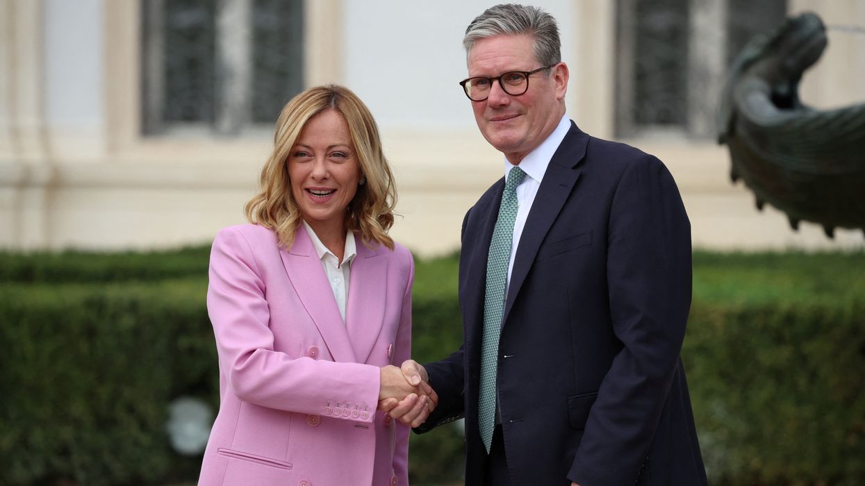 Italian Prime Minister Giorgia Meloni and British Prime Minister Keir Starmer