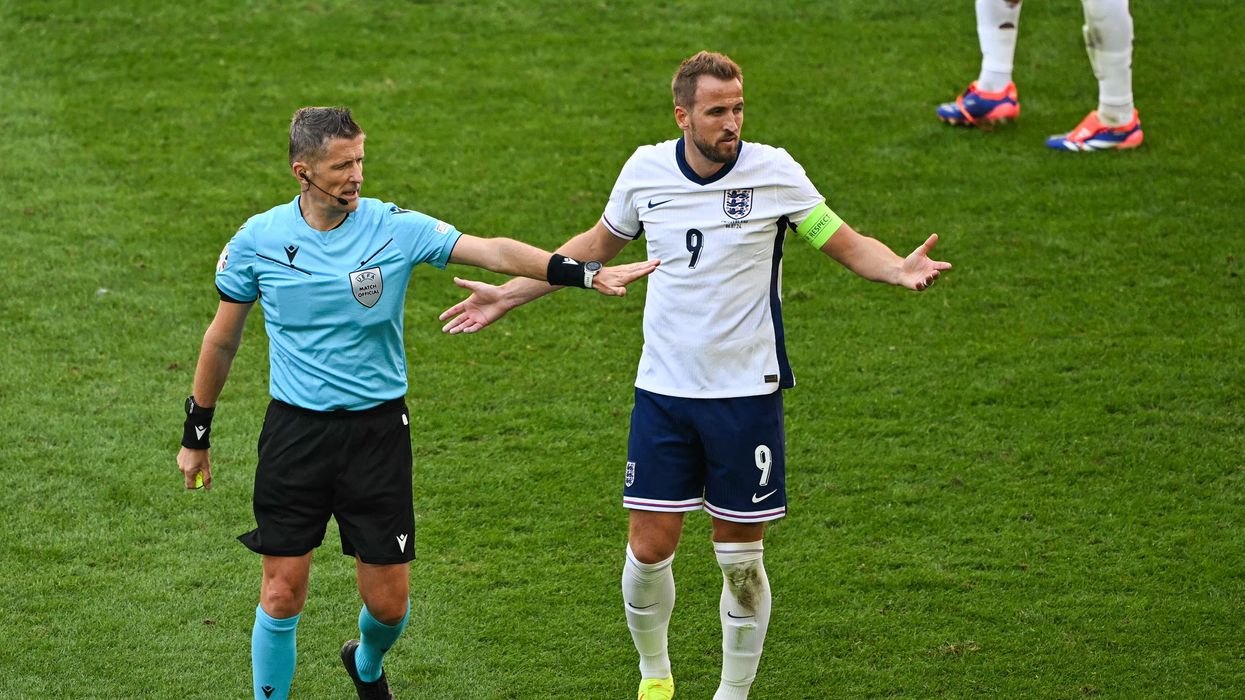 Italian referee Daniele Orsato didn't see the handball
