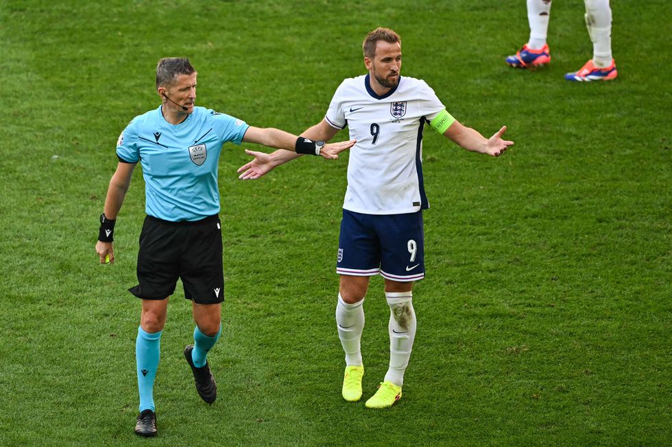 Italian referee Daniele Orsato didn't see the handball
