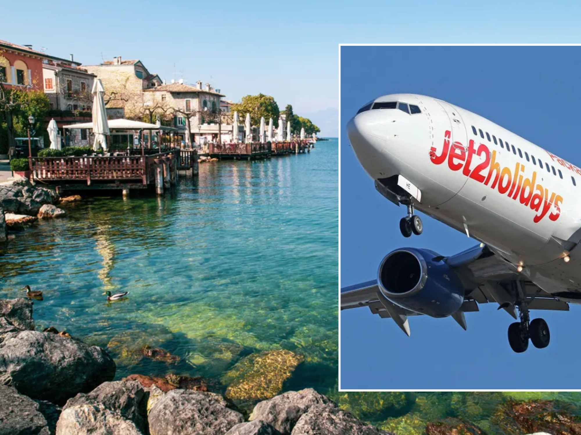 Italy water / Jet2 plane taking off