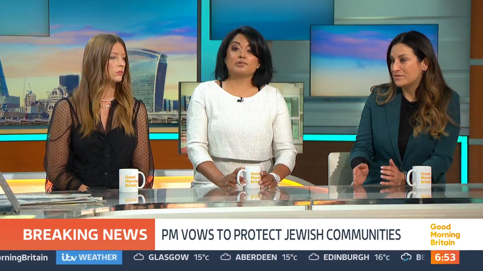 ITV GMB: Ava Evans, Salma Shah and Luciana Berger