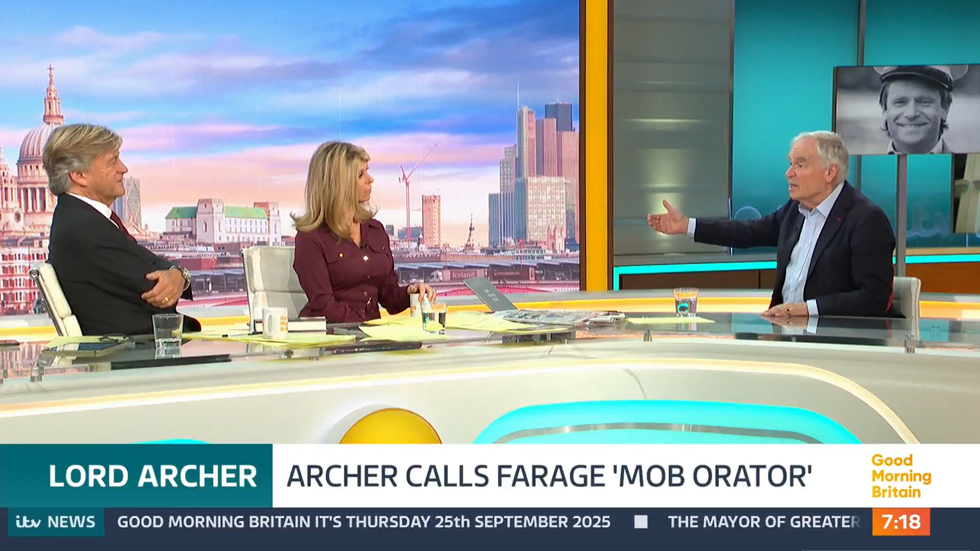 ITV GMB: Lord Jeffrey Archer was quizzed by Richard Madeley and Kate Garraway