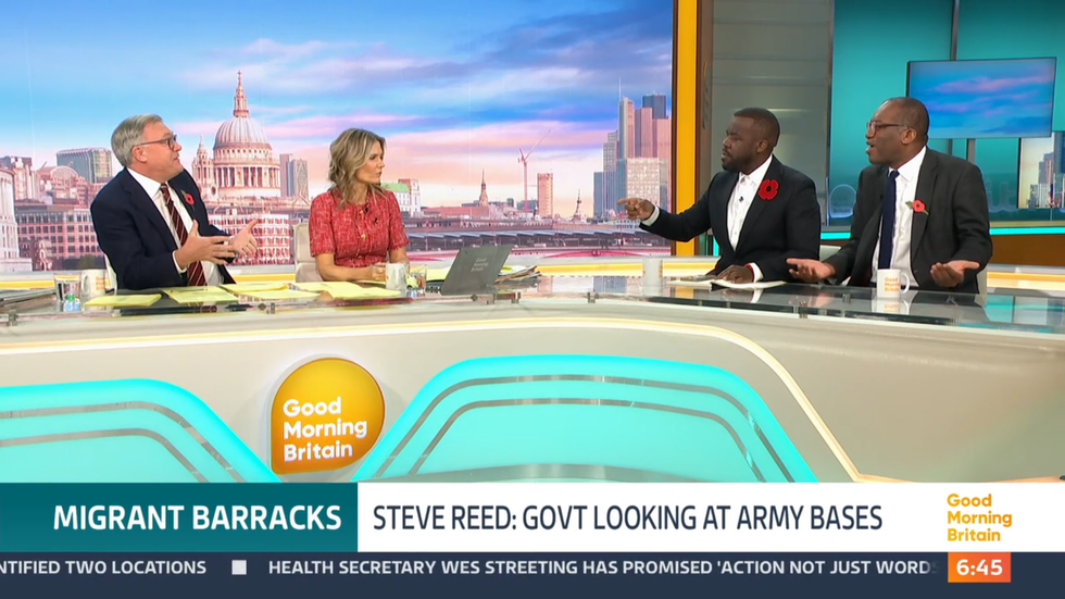 ITV GMB: Nels Abbey, Ed Balls, Charlotte Hawkins and Kwasi Kwarteng