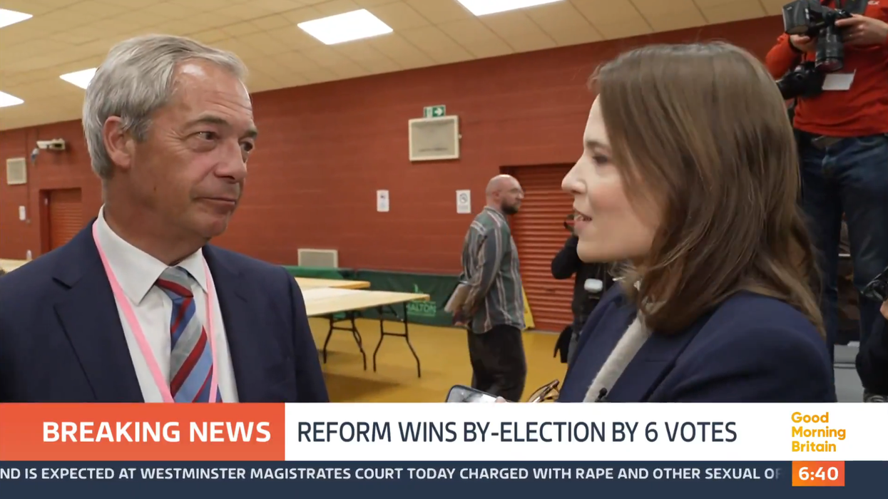 ITV GMB: Nigel Farage and Louisa James