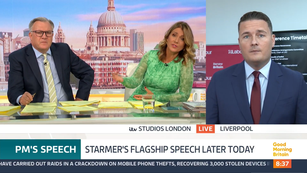 ITV GMB: Wes Streeting interviewed by Susanna Reid and Ed Balls
