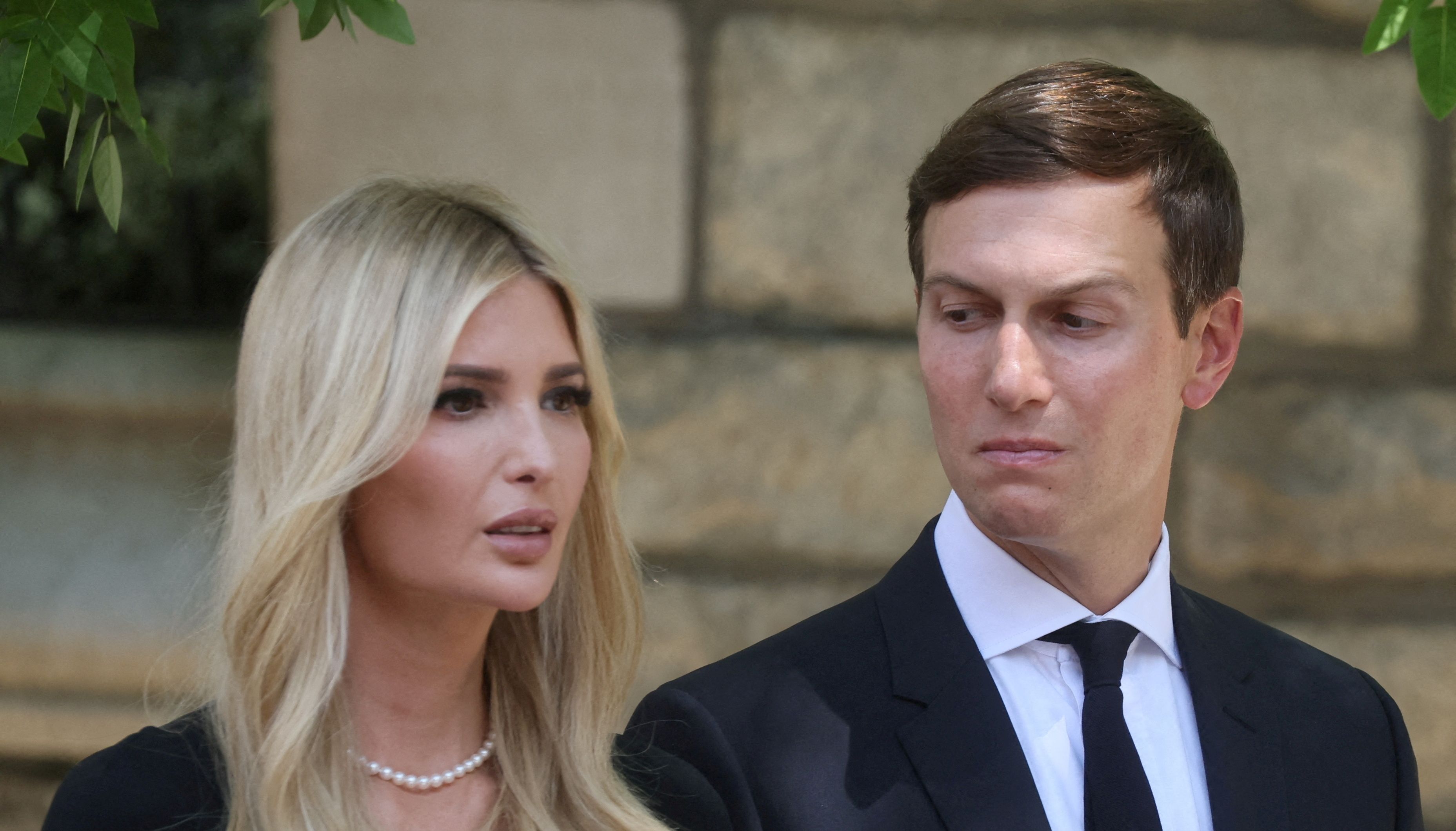 Ivanka Trump, daughter of Former U.S. President Donald Trump and Ivana Trump and her husband Jared Kushner arrive to attend the funeral for Ivana Trump, socialite and first wife of former U.S. President Donald Trump, at St. Vincent Ferrer Church, in New York City, U.S., July 20, 2022. REUTERS/Brendan McDermid