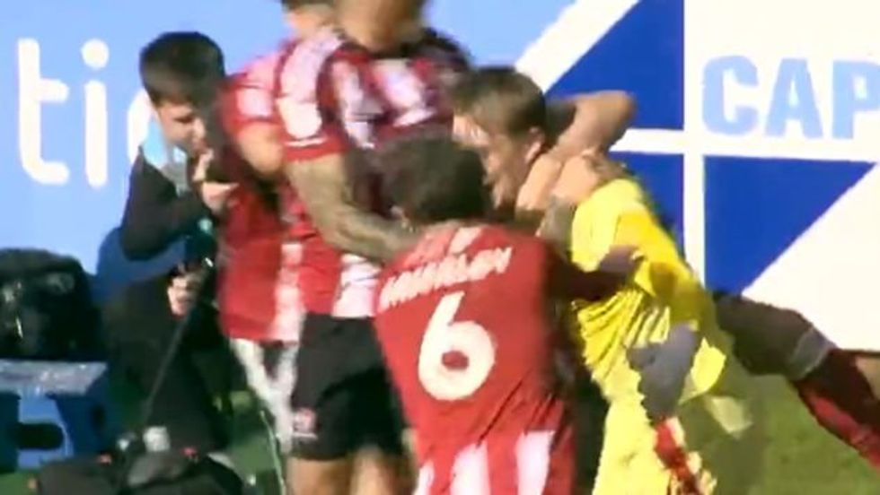 Jack Bycroft celebrates his late goal for Exeter City