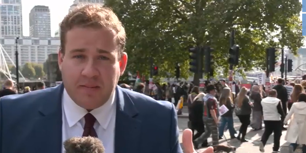NextImg:'Plenty of police presence' at pro-Palestine protest, GB News' Jack Carson says