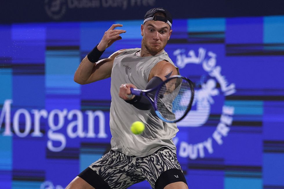 Jack Draper had to battle for the win over Quentin Halys at the Dubai Tennis Championships