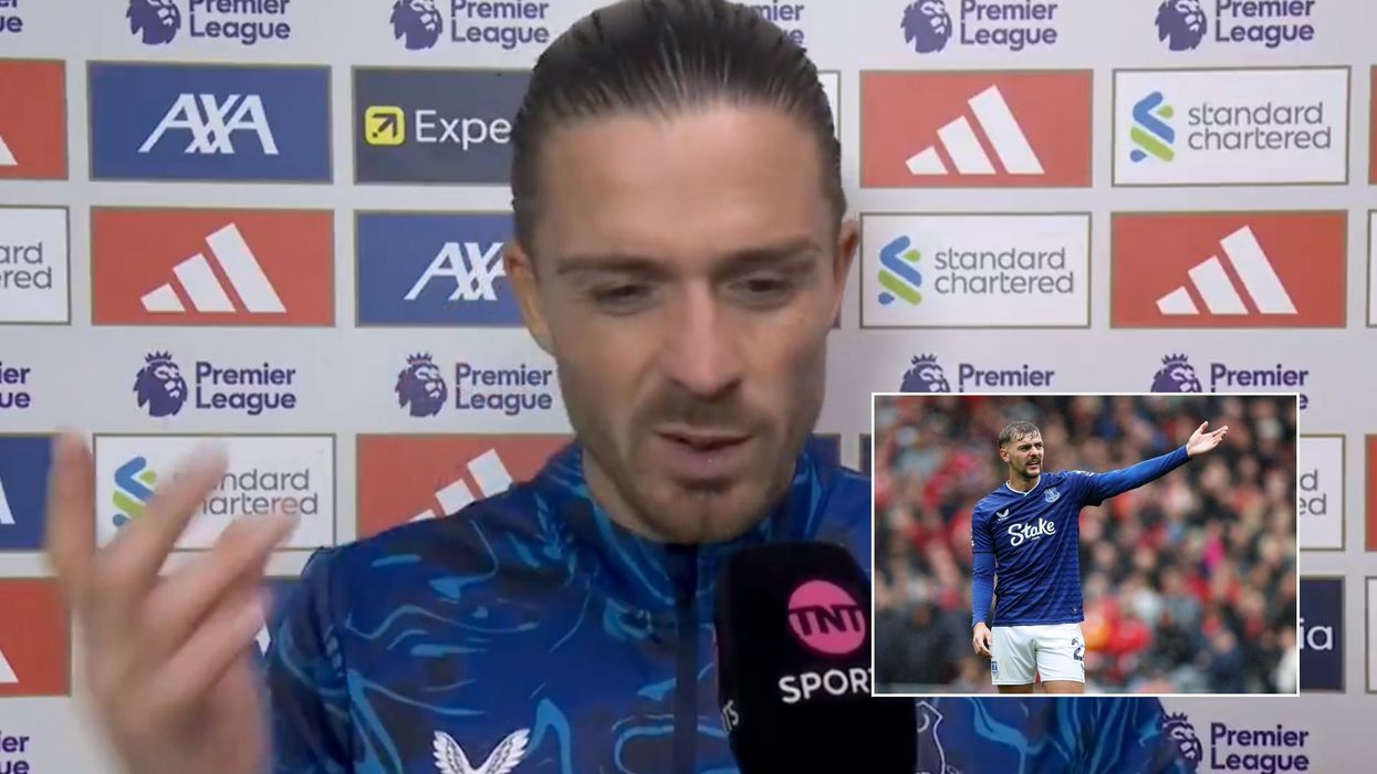 Jack Grealish fumes over bizarre yellow card for Everton team-mate in Liverpool defeat