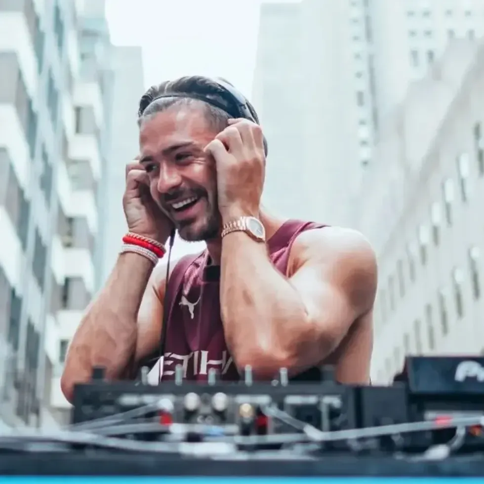 Jack Grealish pictured DJing in a picture on social media