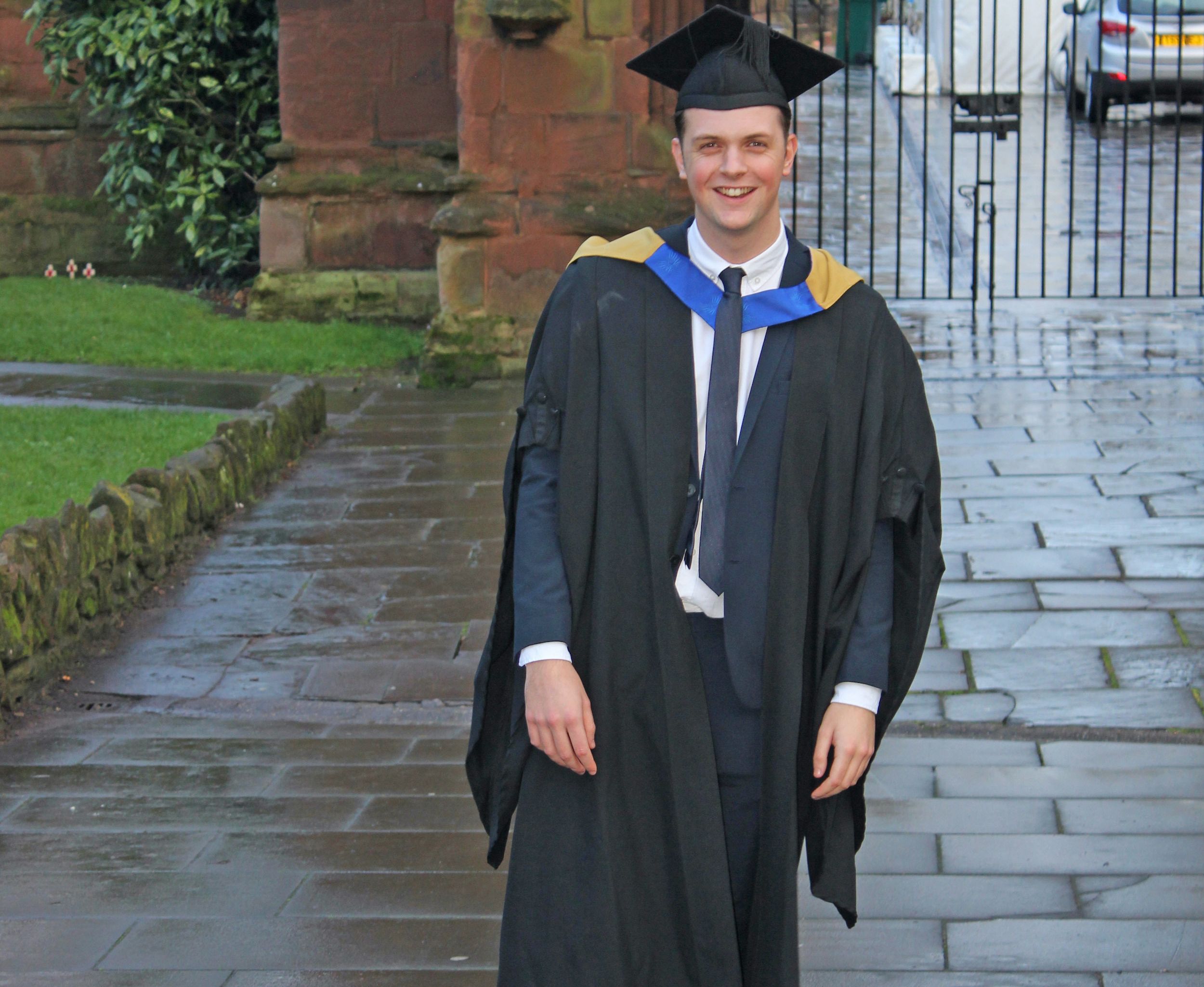 Jack Hurn when he graduated from Coventry University with a first class honours degree in Automotive Design.